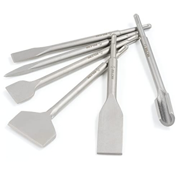 ZELCAN 6-Piece Chisel Set - Durable SDS Plus Shanks for Masonry and Tile Work