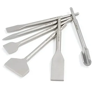 ZELCAN 6-Piece Chisel Set - Durable SDS Plus Shanks for Masonry and Tile Work