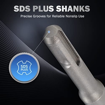 Zelcan 6-Piece SDS Plus Shank Chisel Set for Concrete