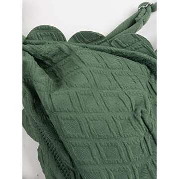 CUPSHE Women's One Piece Swimsuit Sexy Black Cutout Scallop Trim Bathing Suit, XS