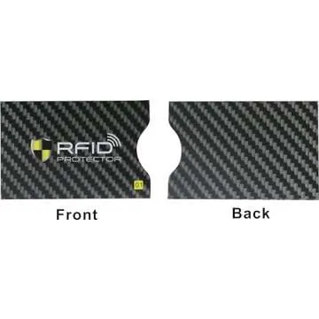 Garfoniex Set of 8 RFID Blocking Sleeves 8 Credit Card Protector Holders Identity Theft Protection Secure Sleeves for Men & Women Smart Slim Design Fits Wallet/Purse (Black)