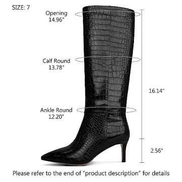 WETKISS Crocodile Knee High Boots for Stylish Women