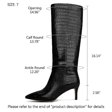 WETKISS Crocodile Knee High Boots for Stylish Women