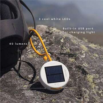 MPOWERD Luci Core: Solar Utility Task Light | Adjustable Silicon Arm, 40 Lumens, Lasts 12 Hours, Wor...