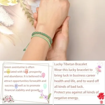 LPBeads Green Aventurine Healing Bracelet for Luck