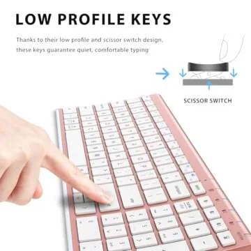 iClever BK10 Bluetooth Keyboard, Multi Device Keyboard Rechargeable Bluetooth 5.1 with Number Pad Ergonomic Design Compact Size Stable Connection Keyboard for iPad, iPhone, Mac, iOS, Android, Windows