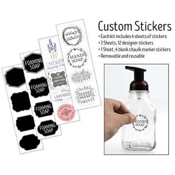 Prairie Essentials 16oz Glass Foaming Soap Dispenser 2 Pack