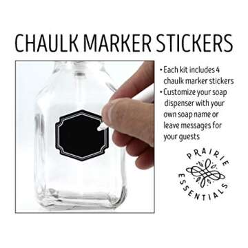 Prairie Essentials 16oz Glass Foaming Soap Dispenser 2 Pack