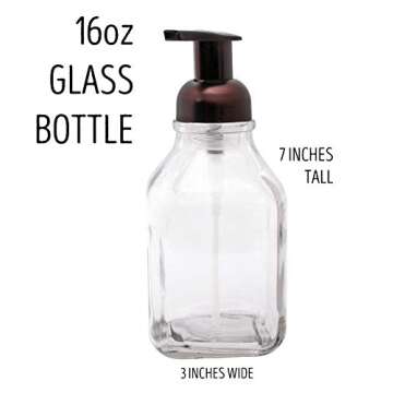 Prairie Essentials 16oz Glass Foaming Soap Dispenser 2 Pack