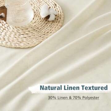 PONY DANCE Sheer Linen Curtains for Living Room