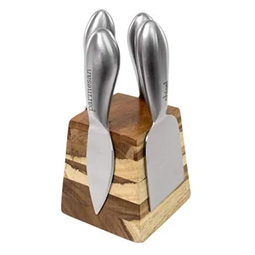 Zelancio Stylish Marble and Acacia Cheese Board Set