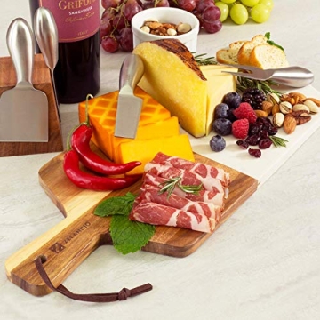 Zelancio Stylish Marble and Acacia Cheese Board Set