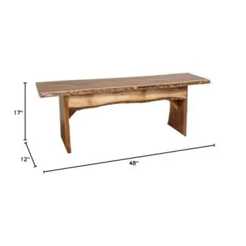 Live Edge Wooden Bench – Handcrafted Walnut Wood Seating Solution
