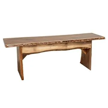 Live Edge Wooden Bench – Handcrafted Walnut Wood Seating Solution