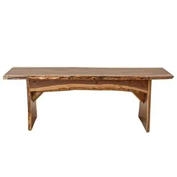 Live Edge Wooden Bench – Handcrafted Walnut Wood Seating Solution
