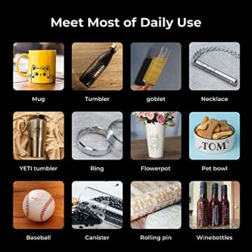 xTool RA2 Pro, 4-in-1 Laser Rotary for xTool D1 Pro Laser Cutter and Engraver, for Engraving Cylindrical Objects, Laser Engraving on Jaw Chuck Rotary, Wine glass, Baseball Bat, Ring, Ball and etc.