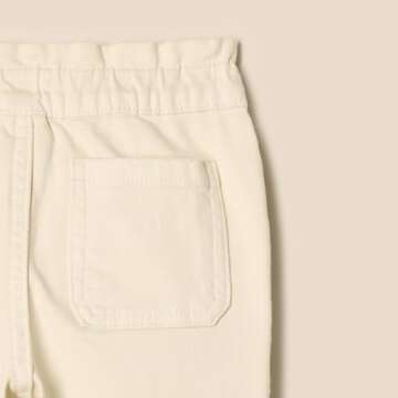 Amazon Essentials x Sofia Grainge Toddler Girls' Straight Leg Jean with Ruffle, Ivory, 2T