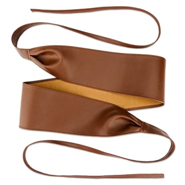 macoking Women's Faux Leather Wide Cinch Belt