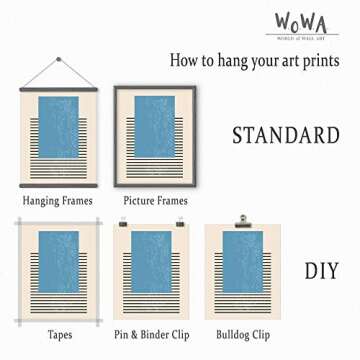 W.O.W.A - Modern Geometric Abstract Wall Art for Living Room Decor(11"x14", UNFRAMED)