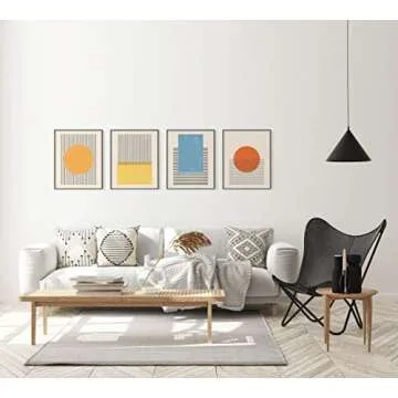 W.O.W.A - Modern Geometric Abstract Wall Art for Living Room Decor(11"x14", UNFRAMED)