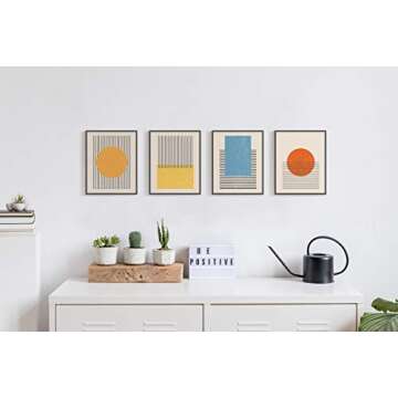 W.O.W.A - Modern Geometric Abstract Wall Art for Living Room Decor(11"x14", UNFRAMED)