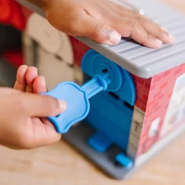 Melissa & Doug Wooden Rescue Garage with Vehicles for Kids