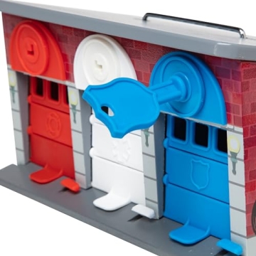 Melissa & Doug Wooden Rescue Garage with Vehicles for Kids