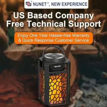 Nunet 2Pack LED Flame Speakers Waterproof Outdoor Sound