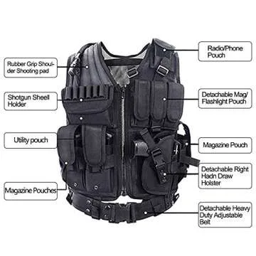 vAv YAKEDA Tactical Vest Adjustable Outdoor Comfort