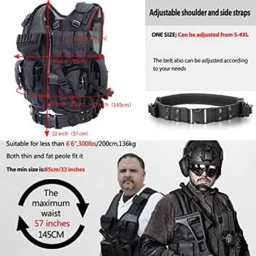 vAv YAKEDA Tactical Vest Adjustable Outdoor Comfort