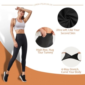 High Waisted Yoga Leggings with Pockets for Women