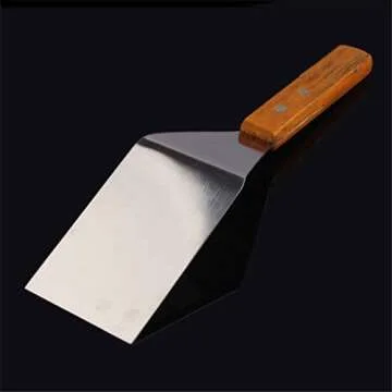 Metal Pan Frying Turner with Wooden Handle Easy Use Frying Pan Turner Spatula Kitchen Utensils