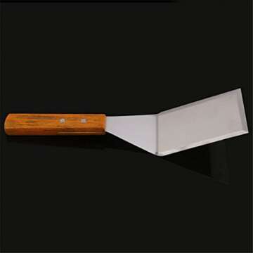 Metal Pan Frying Turner with Wooden Handle Easy Use Frying Pan Turner Spatula Kitchen Utensils