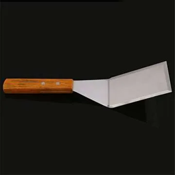 Metal Pan Frying Turner with Wooden Handle Easy Use Frying Pan Turner Spatula Kitchen Utensils