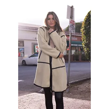 PRETTYGARDEN Women's Full Zip Fleece Jacket Long Sleeve Lapel Warm Winter Sherpa Coat With Pockets (Beige Apricot,X-Large)