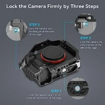 SmallRig A7 III / A7R III Camera Cage Kit for Sony Alpha 7 III/Alpha 7R III, Full Cage with Top Handle for ARRI and Cable Clamp, Built-in Cold Shoe and NATO Rails - 4198