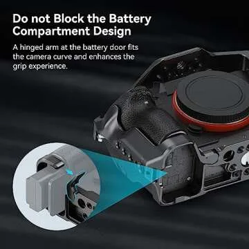 SmallRig A7 III / A7R III Camera Cage Kit for Sony Alpha 7 III/Alpha 7R III, Full Cage with Top Handle for ARRI and Cable Clamp, Built-in Cold Shoe and NATO Rails - 4198