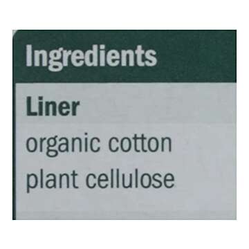 Natracare Natural Organic Curved Panty Liners, with Certified Organic Cotton, Ecologically Certified Cellulose Pulp and Plant Starch (1 Pack, 30 Liners Total)