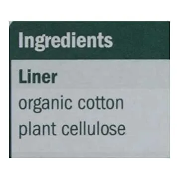 Natracare Natural Organic Curved Panty Liners, with Certified Organic Cotton, Ecologically Certified Cellulose Pulp and Plant Starch (1 Pack, 30 Liners Total)