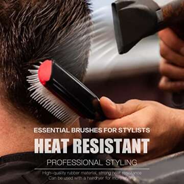 4 Pcs Detangling Brush Set, 9-Row Cushion Nylon Bristle Shampoo Brush, Rattail Comb Wide Tooth Comb Detangler Hair Comb for African Hair Textured Kinky Wavy Curly Wet Dry Oil Thick Hair.