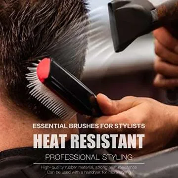 4 Pcs Detangling Brush Set, 9-Row Cushion Nylon Bristle Shampoo Brush, Rattail Comb Wide Tooth Comb Detangler Hair Comb for African Hair Textured Kinky Wavy Curly Wet Dry Oil Thick Hair.