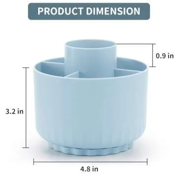 Marbrasse Rotating Desk Organizer with 5 Compartments
