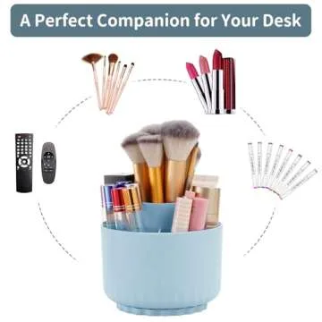 Marbrasse Rotating Desk Organizer with 5 Compartments