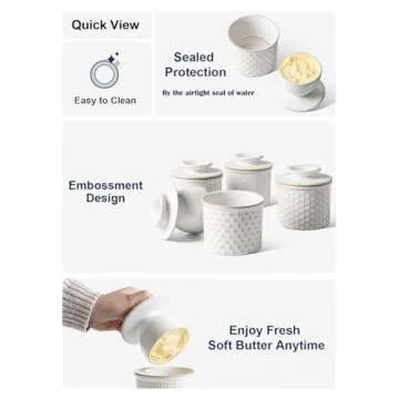 LE TAUCI Butter Crock for Fresh Spreadable Butter