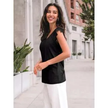 Stylish AUTOMET Women's Summer Lace-Detail Top - Must-Have!