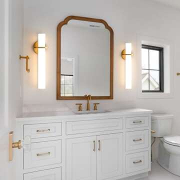 AIJIASI Gold Wall Sconces - Dimmable Modern LED Lighting Set for Stylish Homes