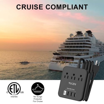 Cruise Essentials 6 Ft Power Strip with USB Ports