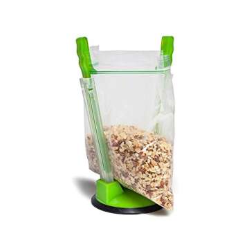 Original Jokari Adjustable Baggy Rack Stand 3 Pack. Prop Plastic Ziploc Freezer Storage Bags Open Ha...