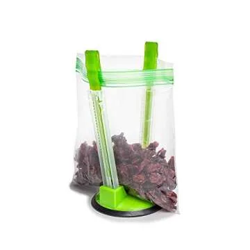 Original Jokari Adjustable Baggy Rack Stand 3 Pack. Prop Plastic Ziploc Freezer Storage Bags Open Hands Free to Pour Leftovers, Snacks and Meal Prep Ingredients With No Food Spills or Kitchen Mess.