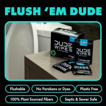 DUDE Wipes On-The-Go Extra-Large 30 Count Flushable Wipes